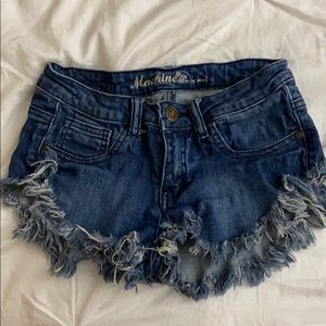 Machine Dark Wash Jean Shorts